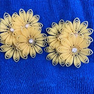 Yellow Floral Earrings